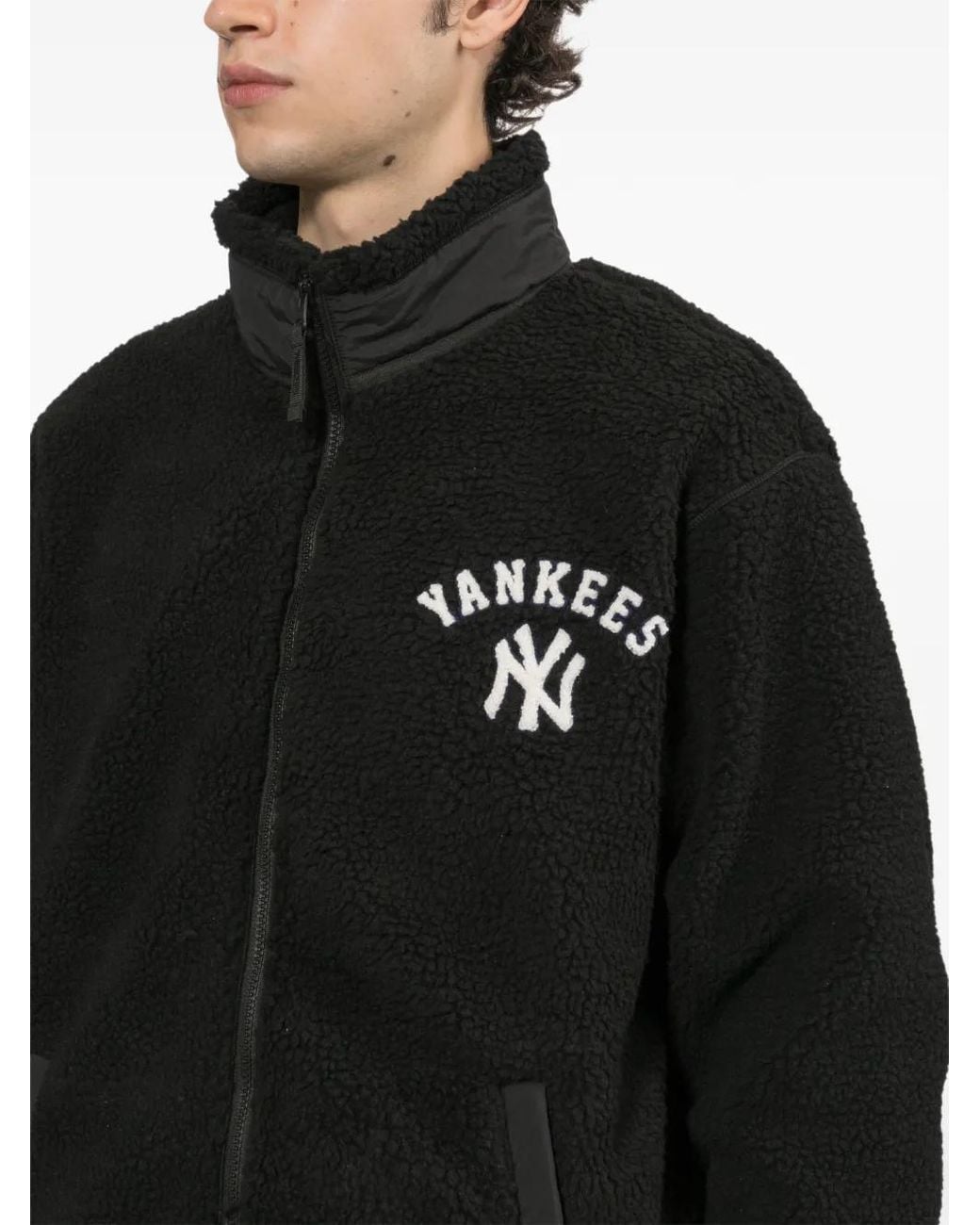 KTZ Black Yankees Logo-Patch Fleece Jacket for men