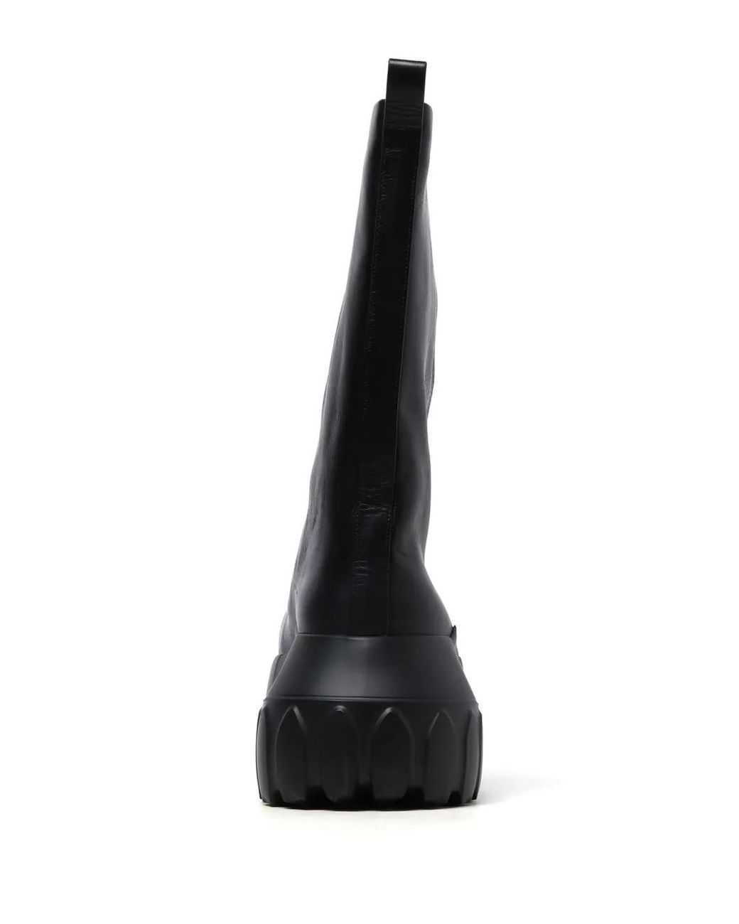 Rick Owens Black Mid-Calf Leather Boots for men