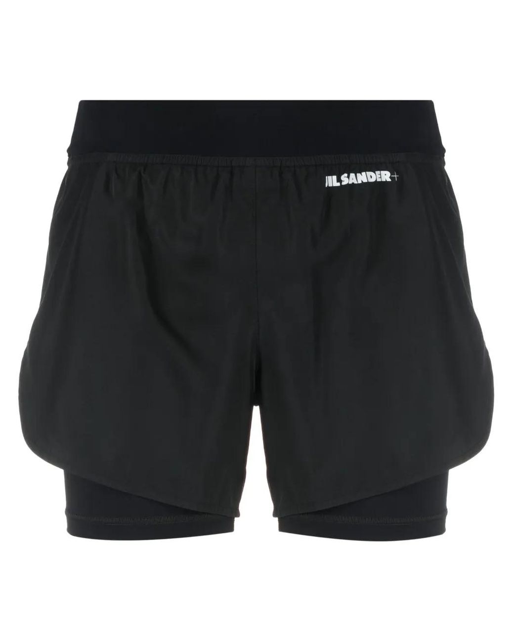 Jil Sander Black Layered Shorts