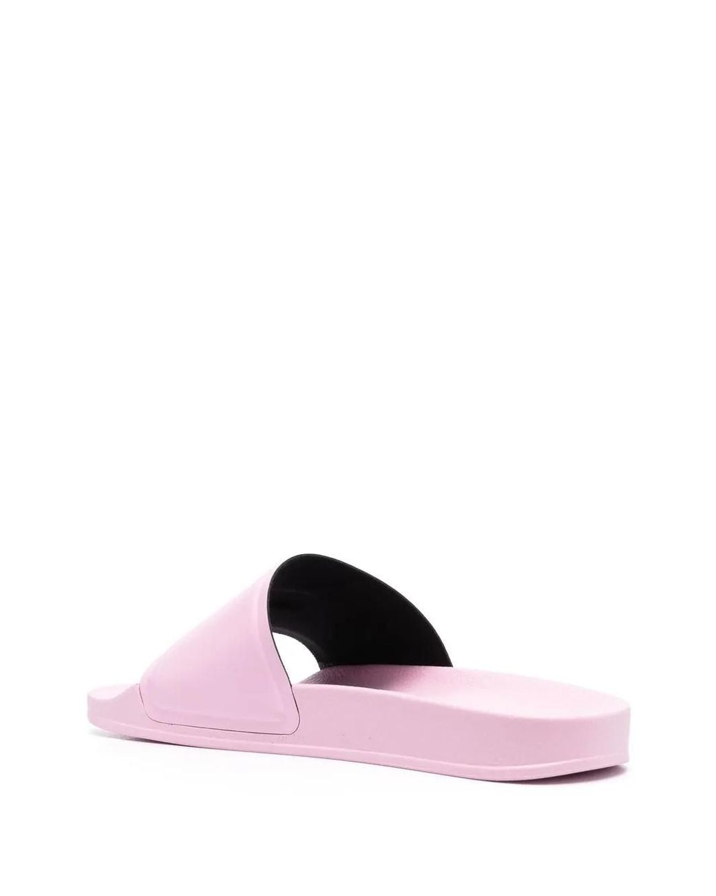MSGM Pink Logo-Print Sliders