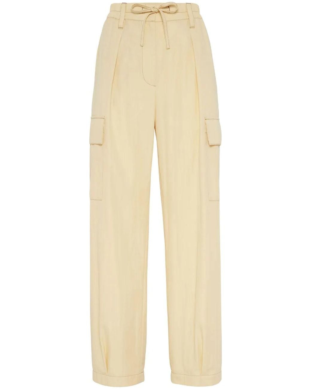 Brunello Cucinelli Natural Cargo Pants