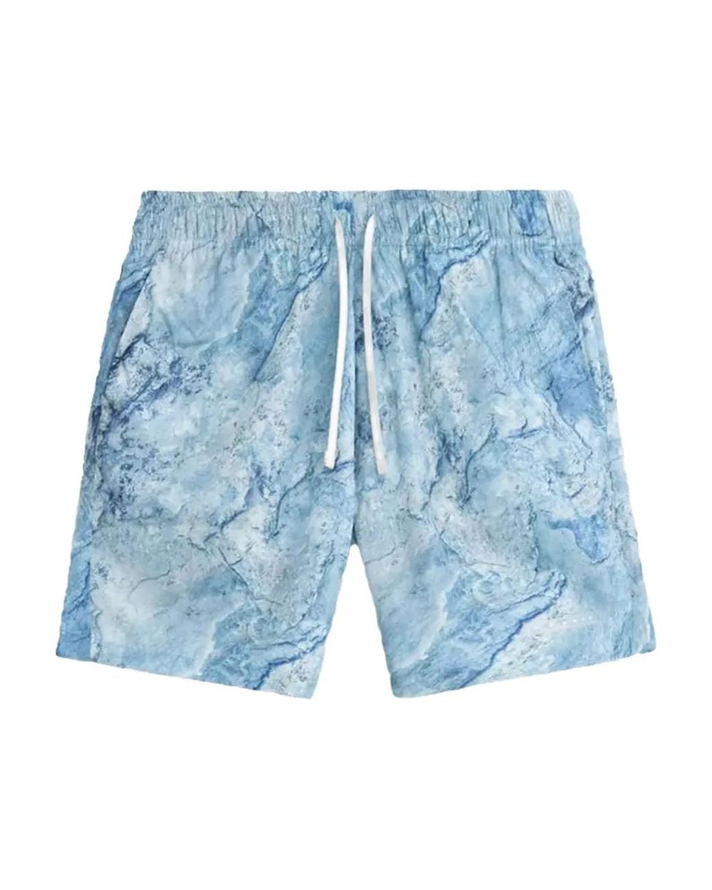 Stampd Blue Ocean Floor Shorts for men