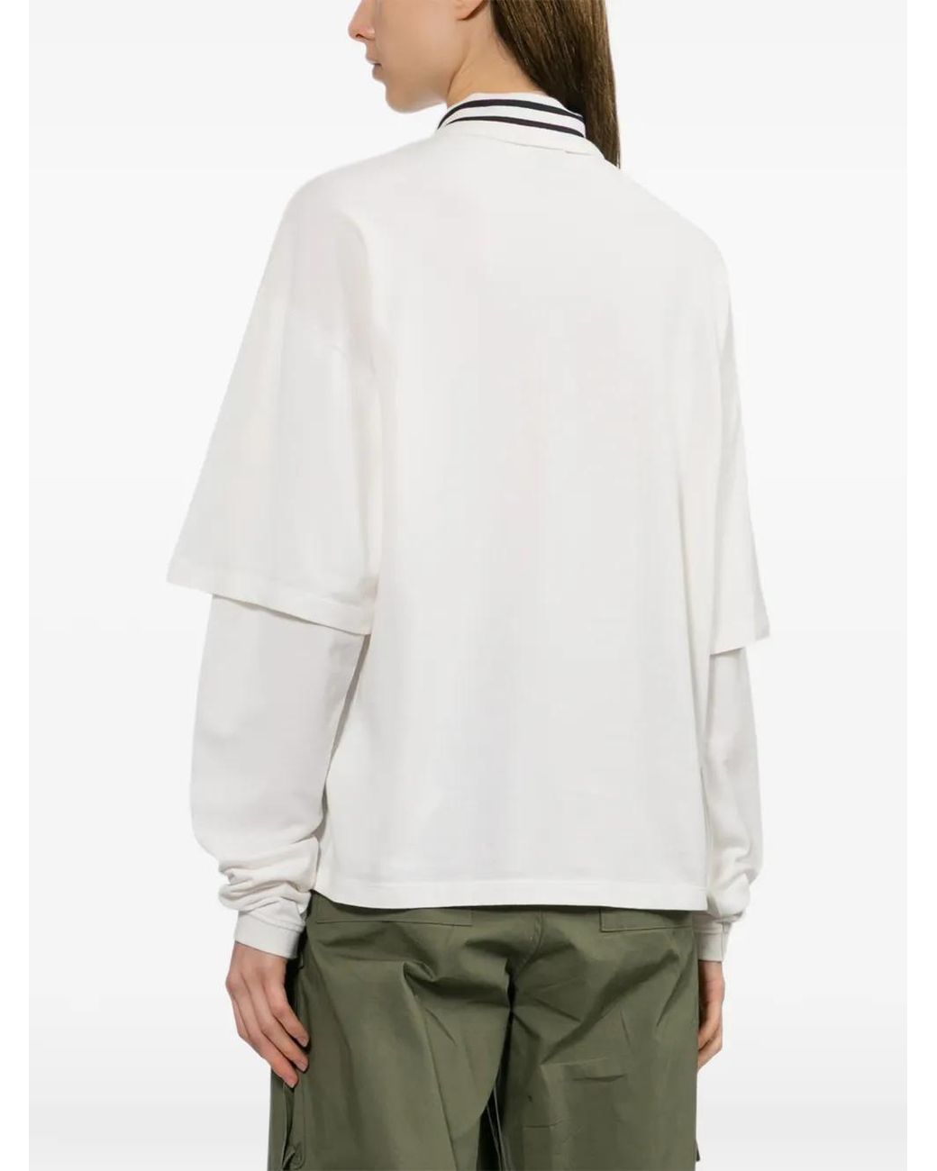 Halfboy White Double Sleeves Polo Shirt