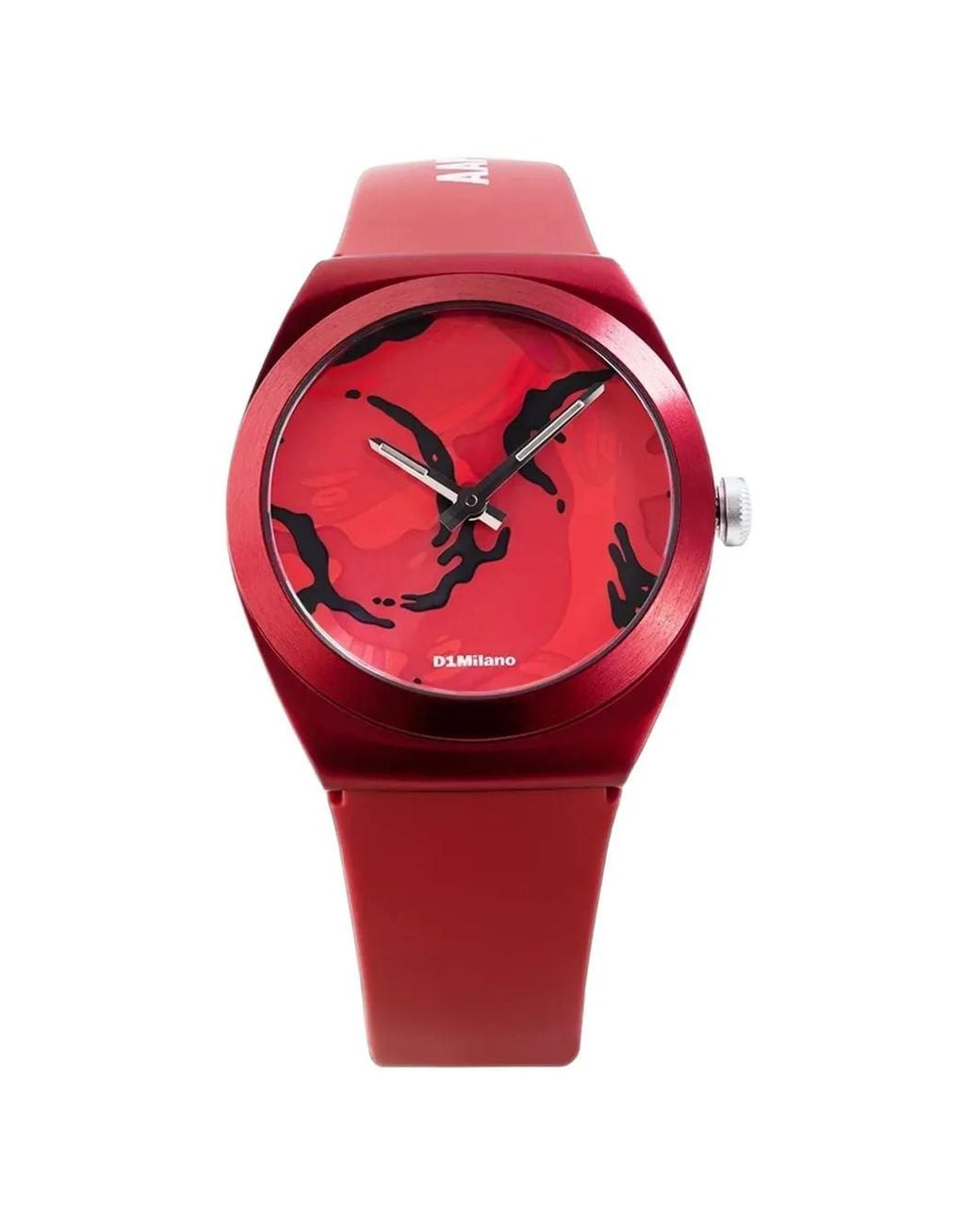Aape By A Bathing Ape Red X D1 Canva 34Mm Watch