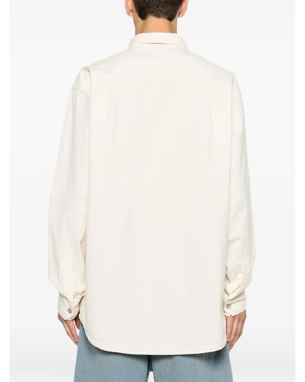 Stone Island White Cotton Nylon Panama Marina Overshirt for men