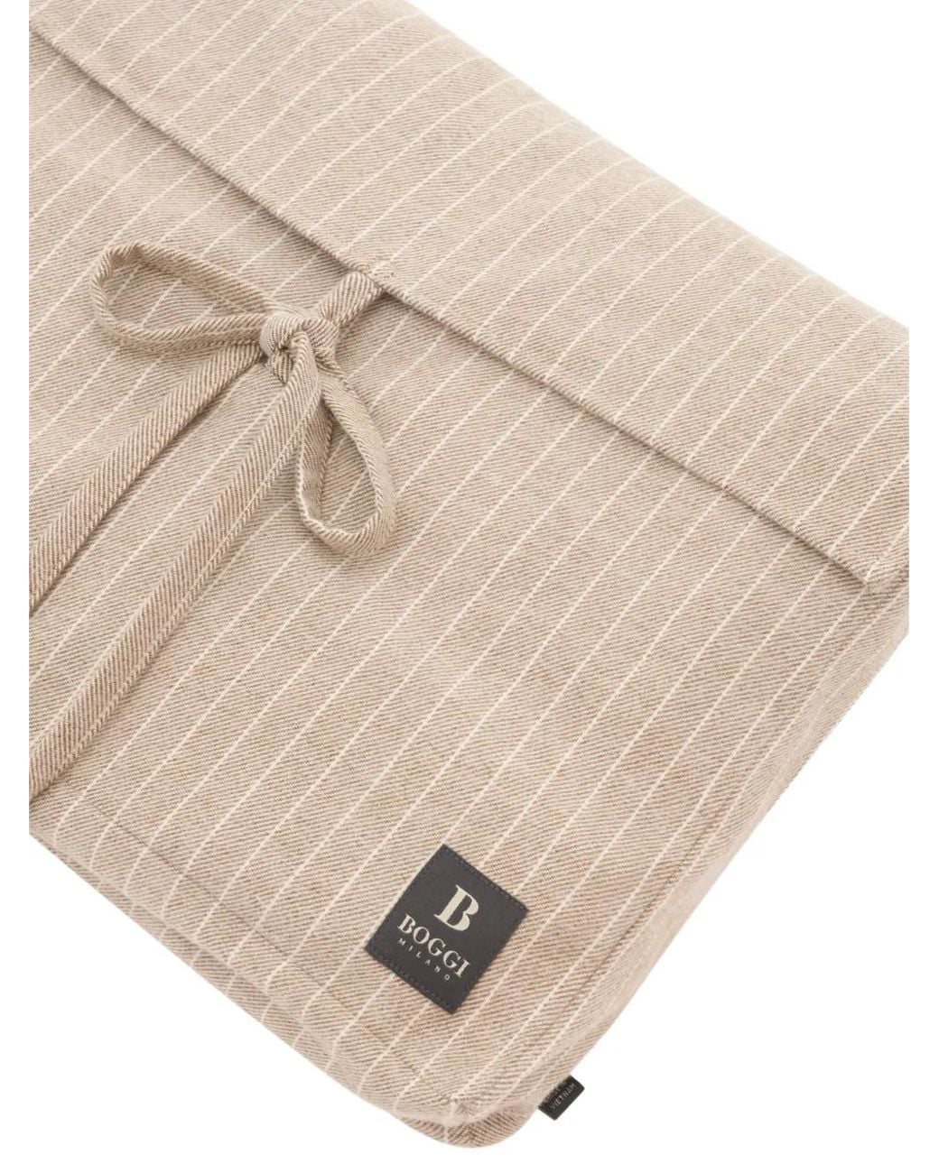Boggi Natural Pajamas Pinstripe Cotton Flannel for men