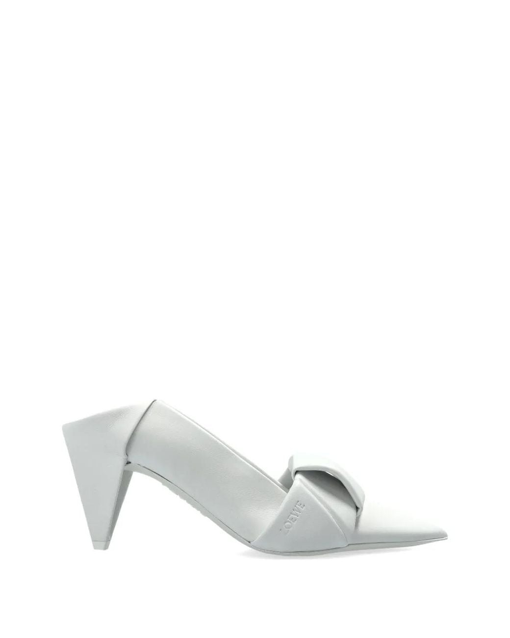 Loewe White Origami Flap Back Pumps