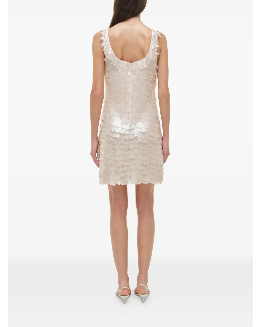 Jonathan Simkhai White Onyx Sequin Mini Dress