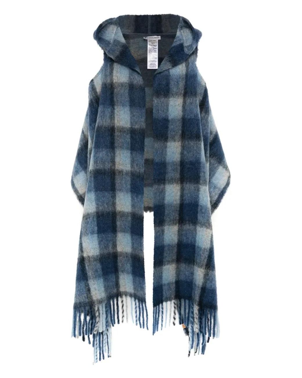 Bufanda Estilo Capa Con Capucha Woolrich de color Blue