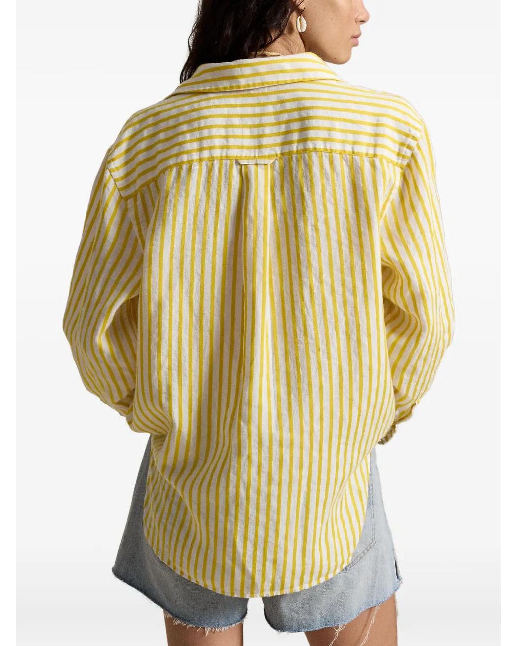 Polo Ralph Lauren Yellow Chemise À Rayures