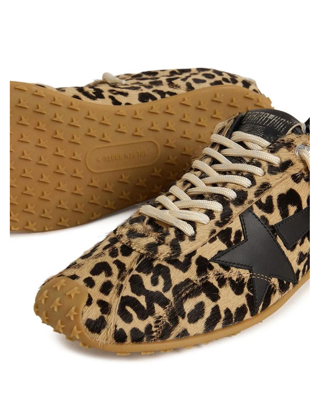 Golden Goose Deluxe Brand Brown Marathon Speed Leopard-Print Sneakers for men