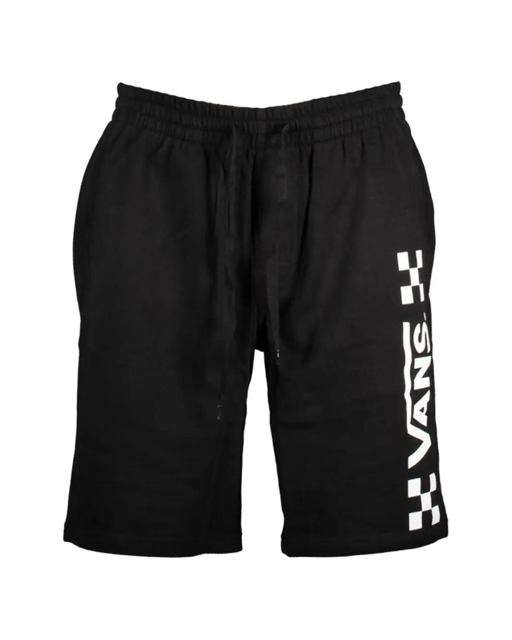 Vans Black Logo-Print Checkered Shorts for men
