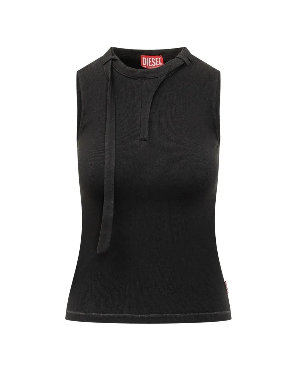 DIESEL Black Cotton Tank Top