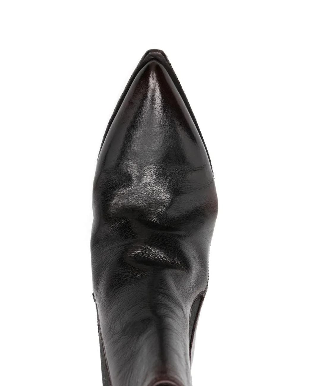 Officine Creative Black Pointed-Toe Ankle Boots
