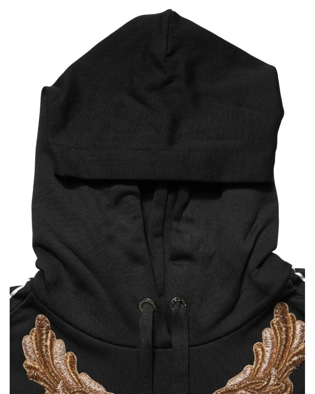 Dolce & Gabbana Black Embroidered Tassel Hoodie