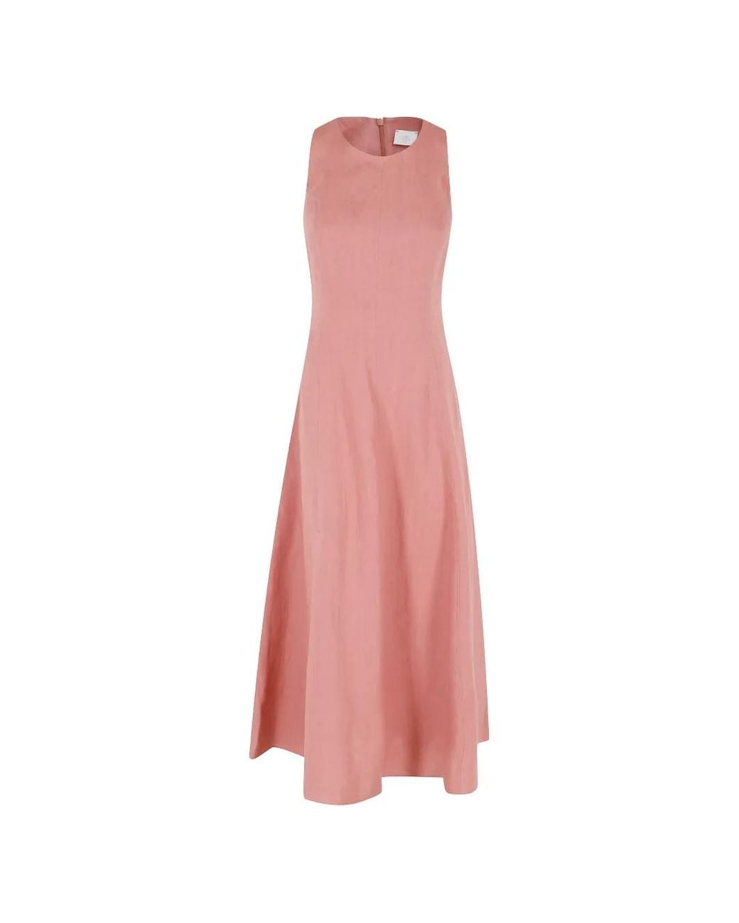 Eleventy Pink Crew-Neck Maxi Dress