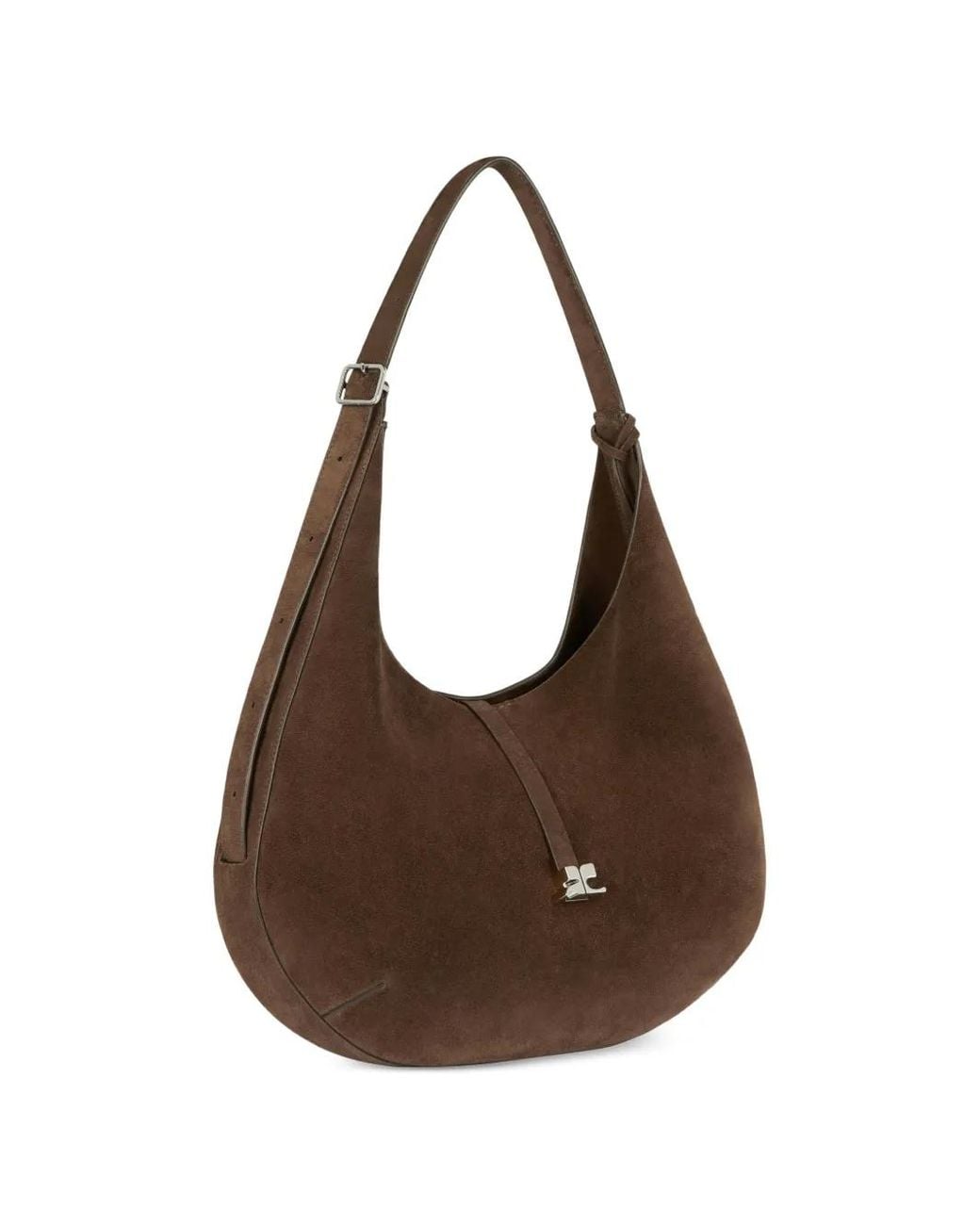 Courreges Brown Suede Leather Bag