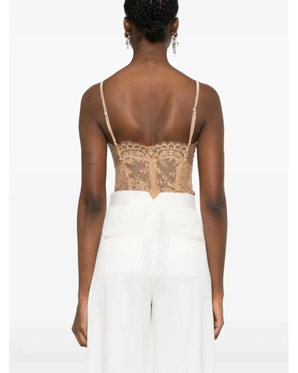 Zimmermann Natural Lace Teddy Bodysuit