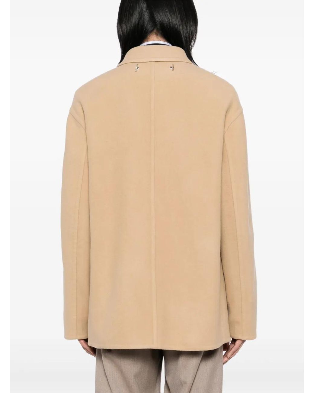 Lanvin Natural Single-Breasted Coats for men