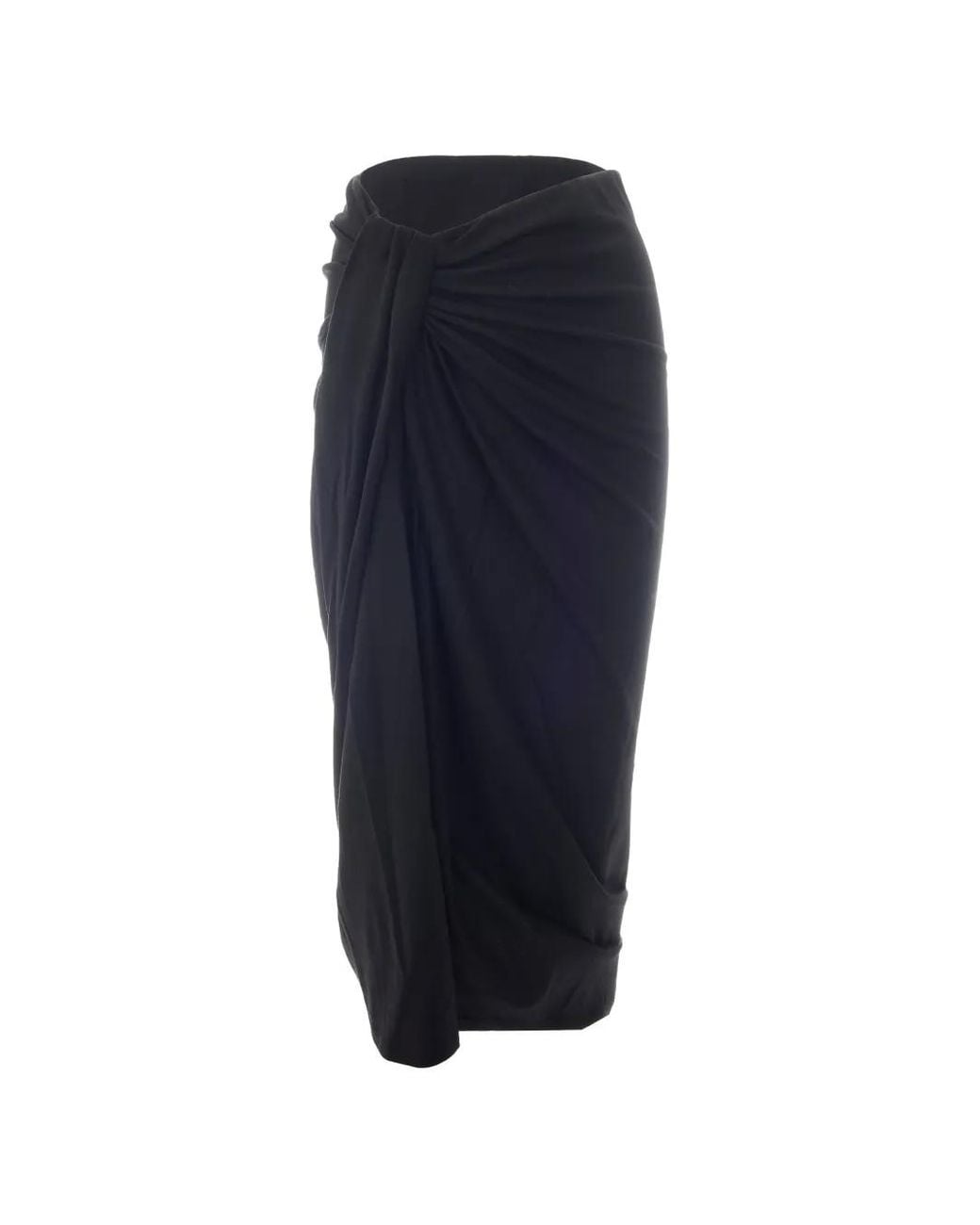 Isabel Marant Blue Jeldia Draped Knot-Detail Midi Skirt
