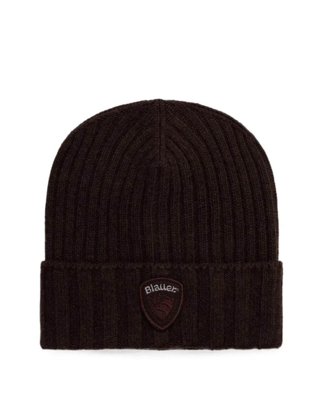 Blauer Black Kenwood Ribbed Beanie Hat for men