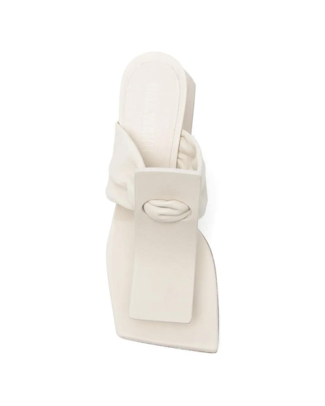 Uma Wang White Square-Toe Sandals