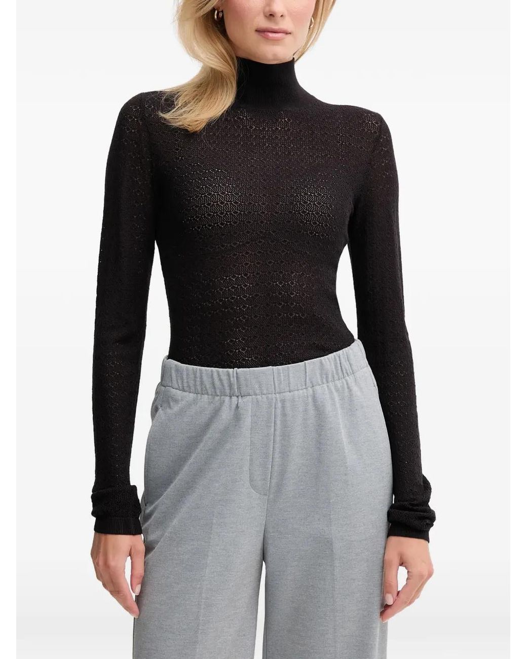 Joop! Black Kanni Turtleneck Long-Sleeve Sweater