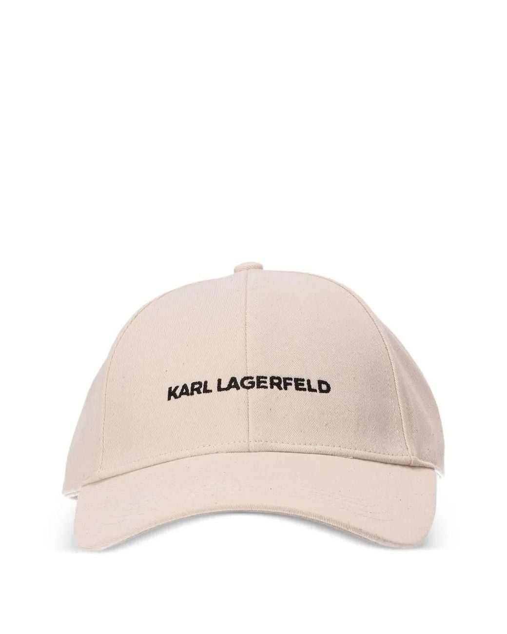 Karl Lagerfeld Natural Logo-Embroidered Baseball Cap