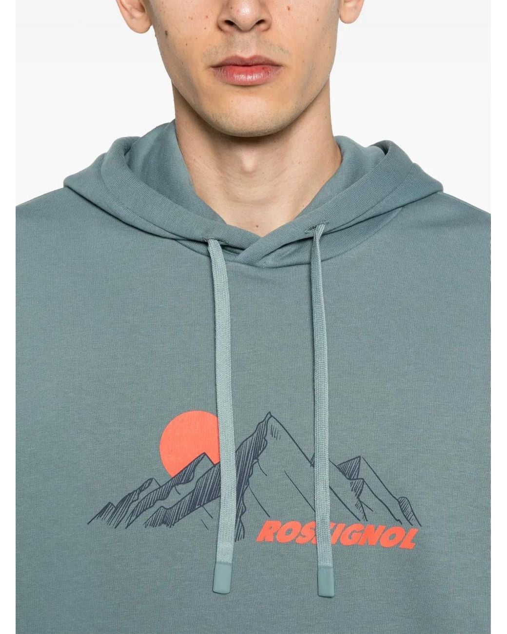 Rossignol Blue Graphic-Print Hoodie for men