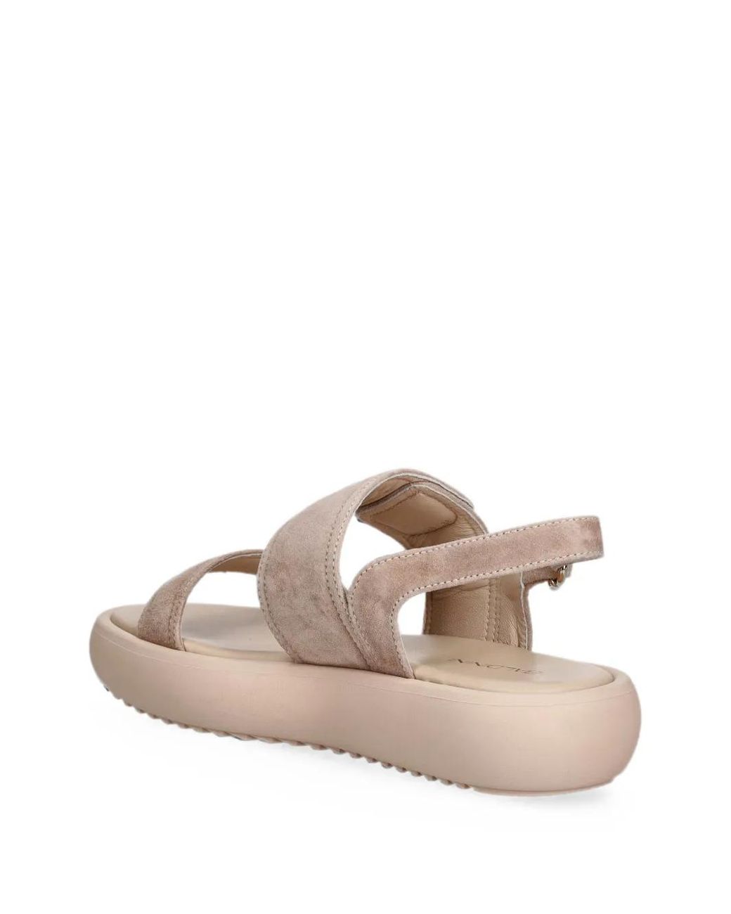Baldinini Pink Logo-Plaque Touch-Strap Suede Sandals