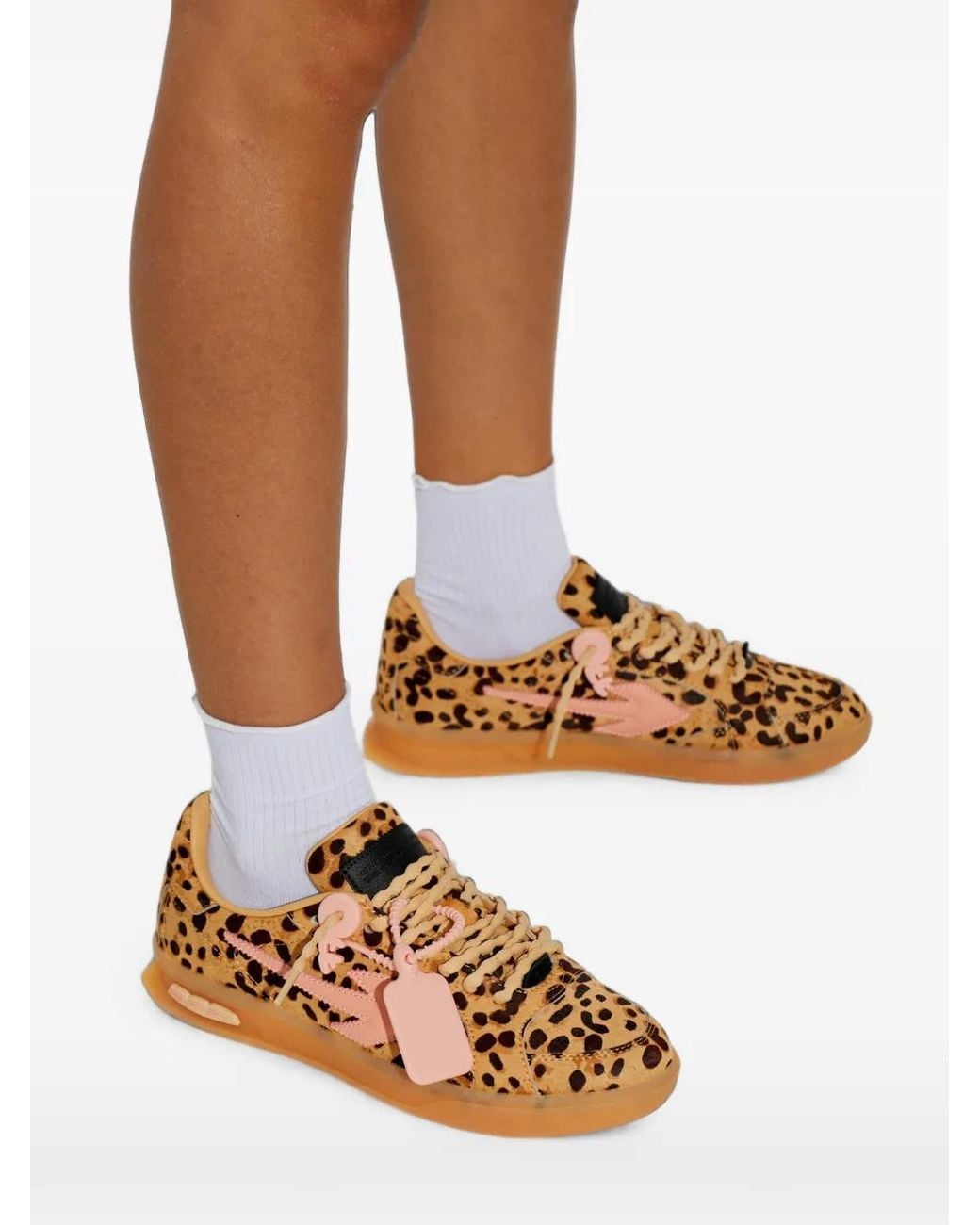 Off-White c/o Virgil Abloh Brown End Of Play Leopard-Print Sneakers