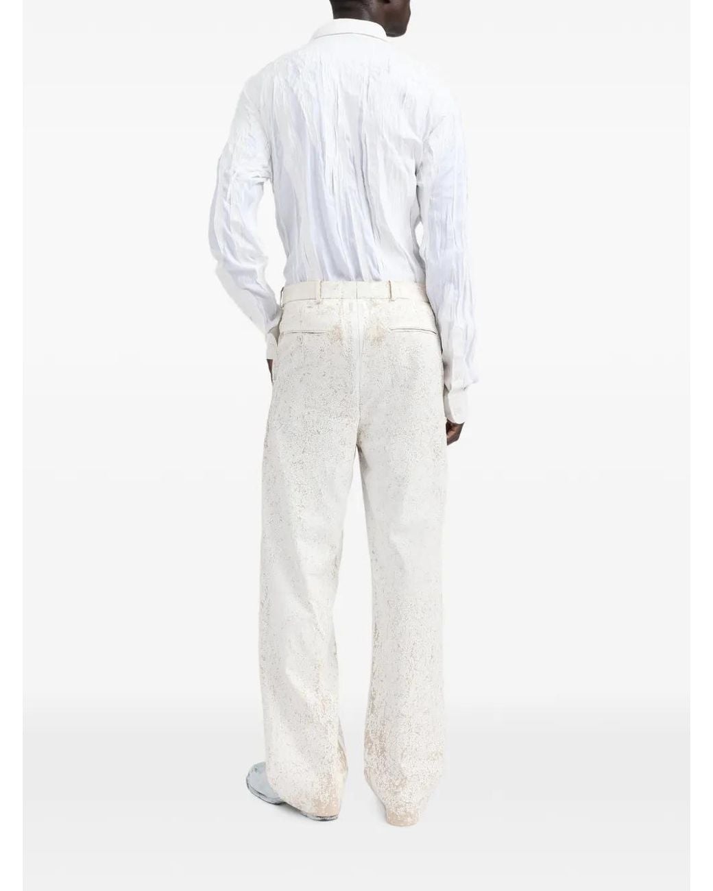 Maison Margiela White Bianchetto Tailored Trousers for men