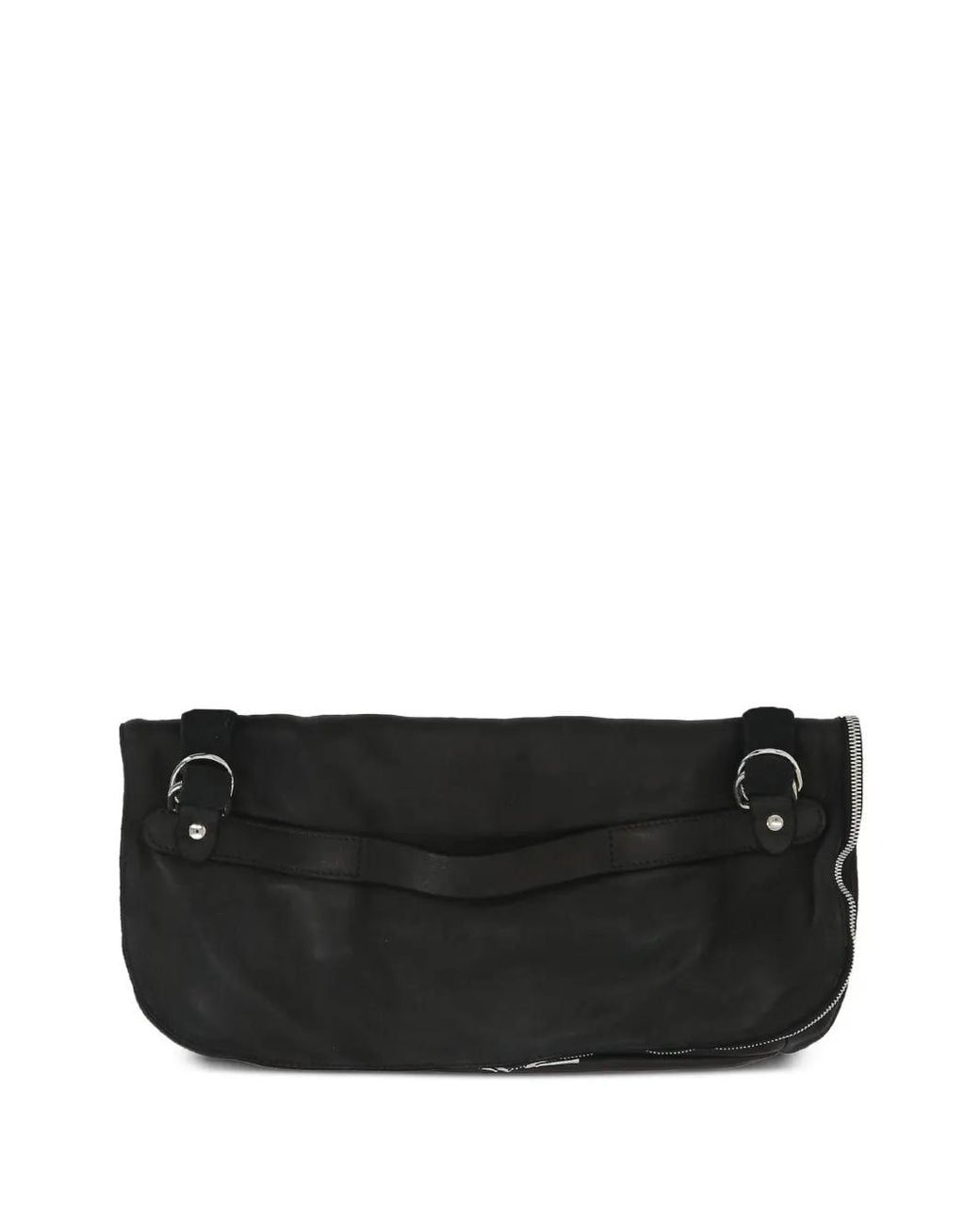Guidi Black Leather Shoulder Bag