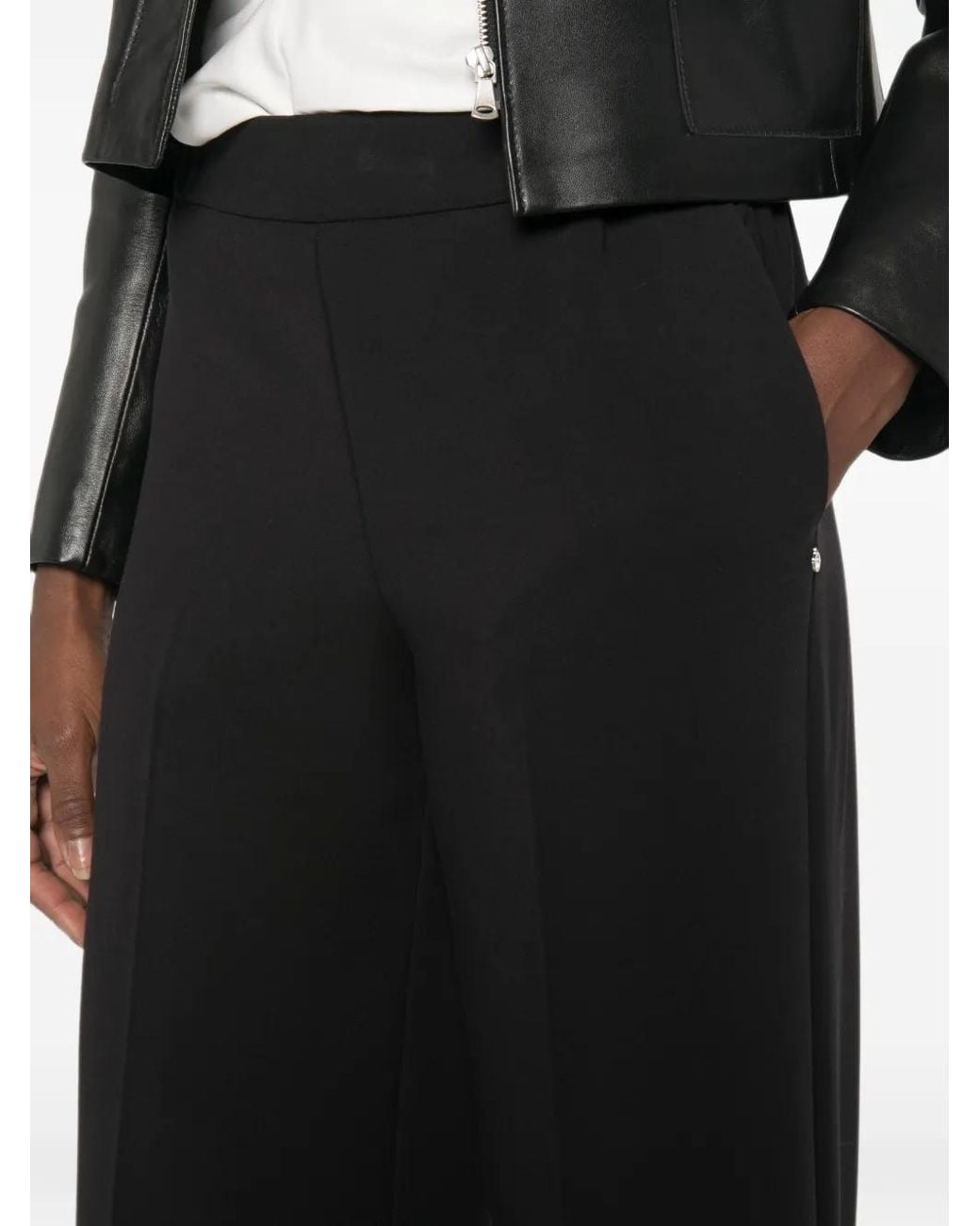 Ottod'Ame Black Sofia Wide-Leg Trousers