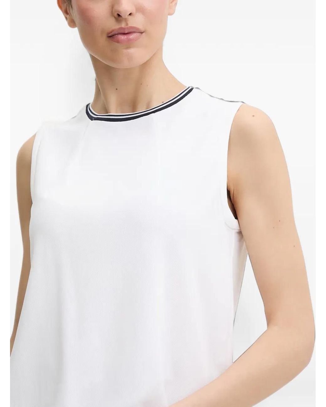 Helly Hansen White Portofino Logo-Patch Tank Top