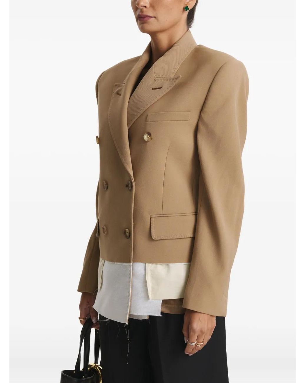 CuAnna Natural Margie Double-Breasted Jacket
