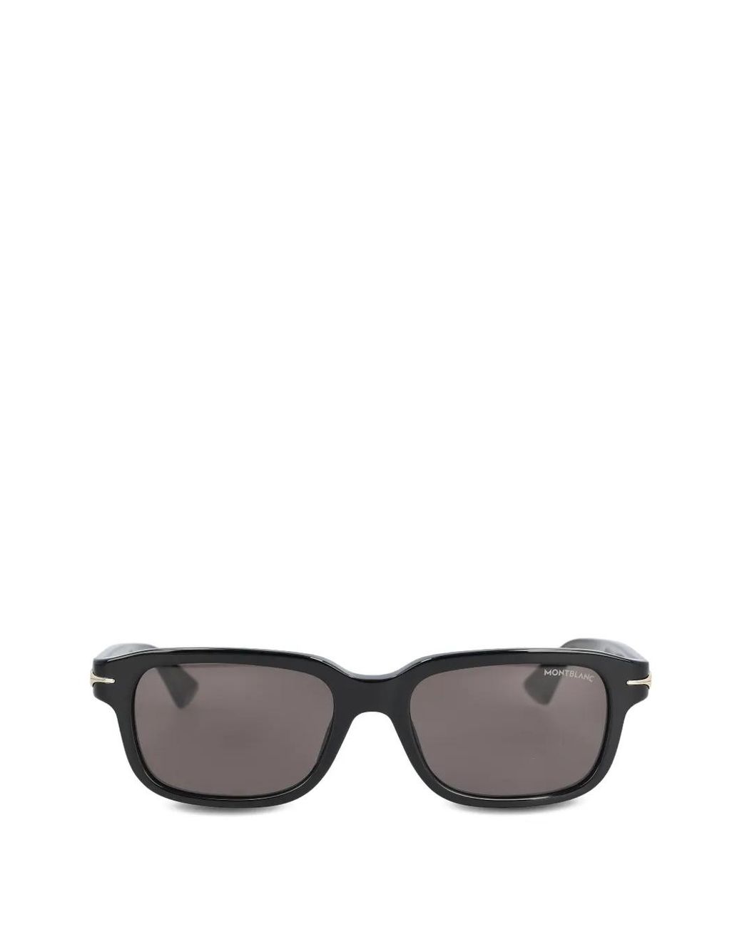 Montblanc Gray Nib Rectangular-Frame Sunglasses for men