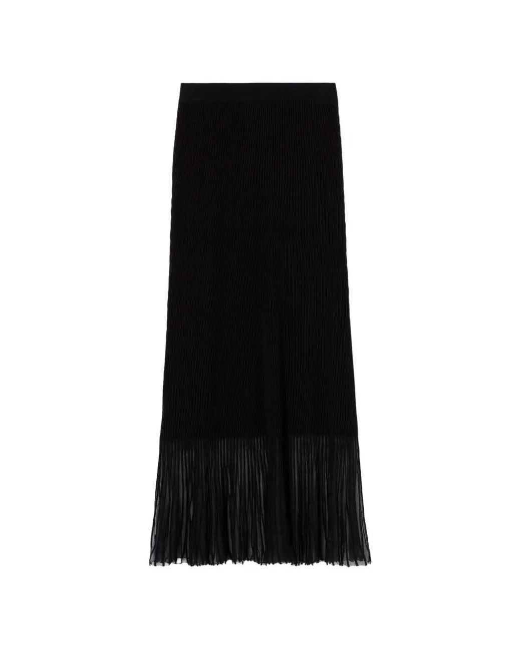 Claudie Pierlot Black Long Knitted Skirt