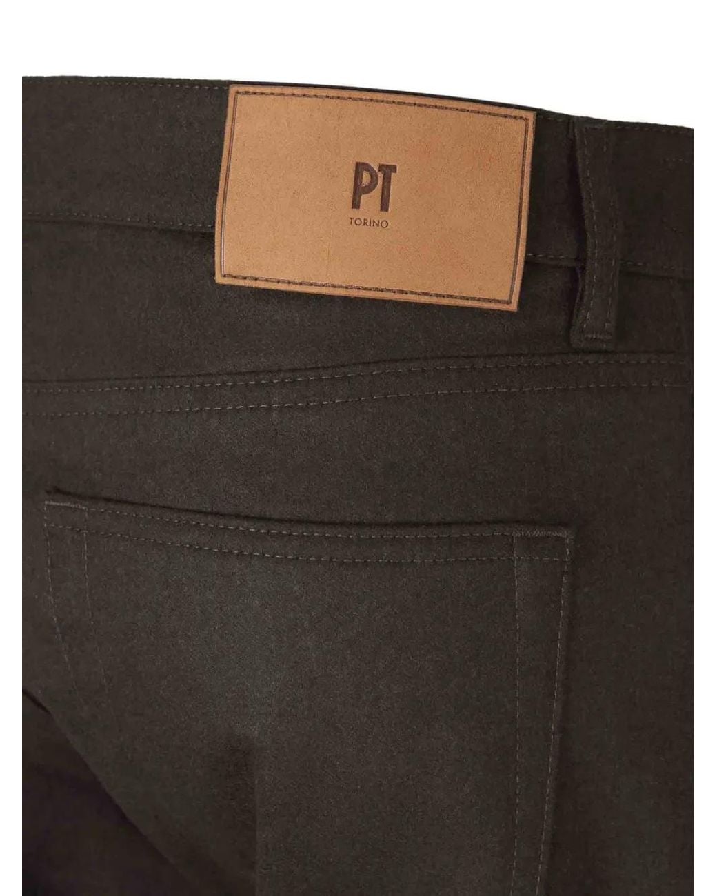 PT Torino Black Straight-Fit Trousers for men