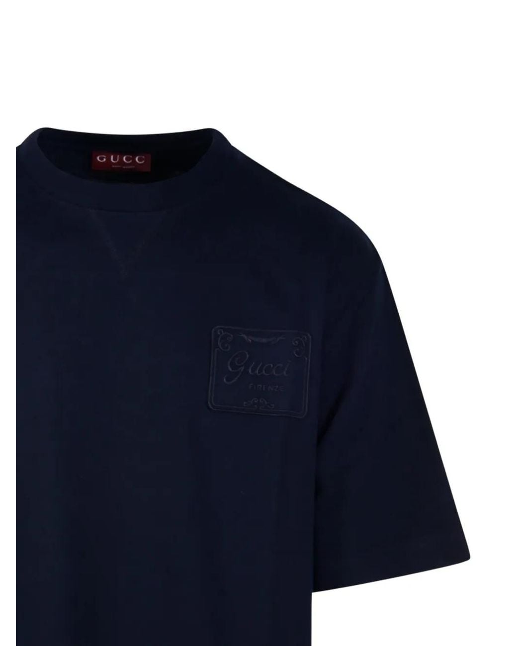 Gucci Blue Patch T-Shirt for men