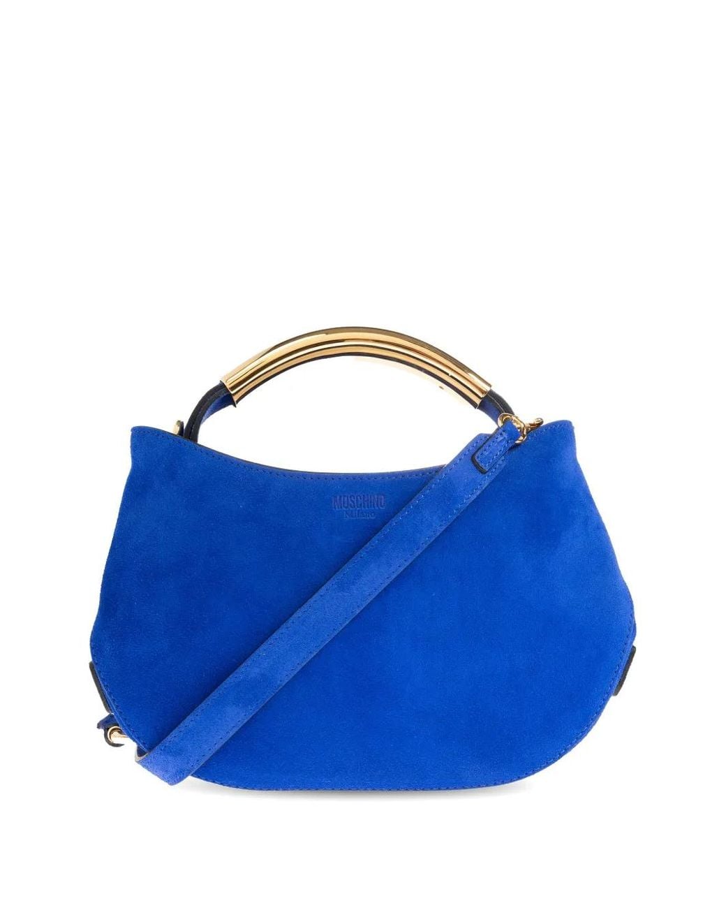 Moschino Blue Small Handle Me Tote Bag