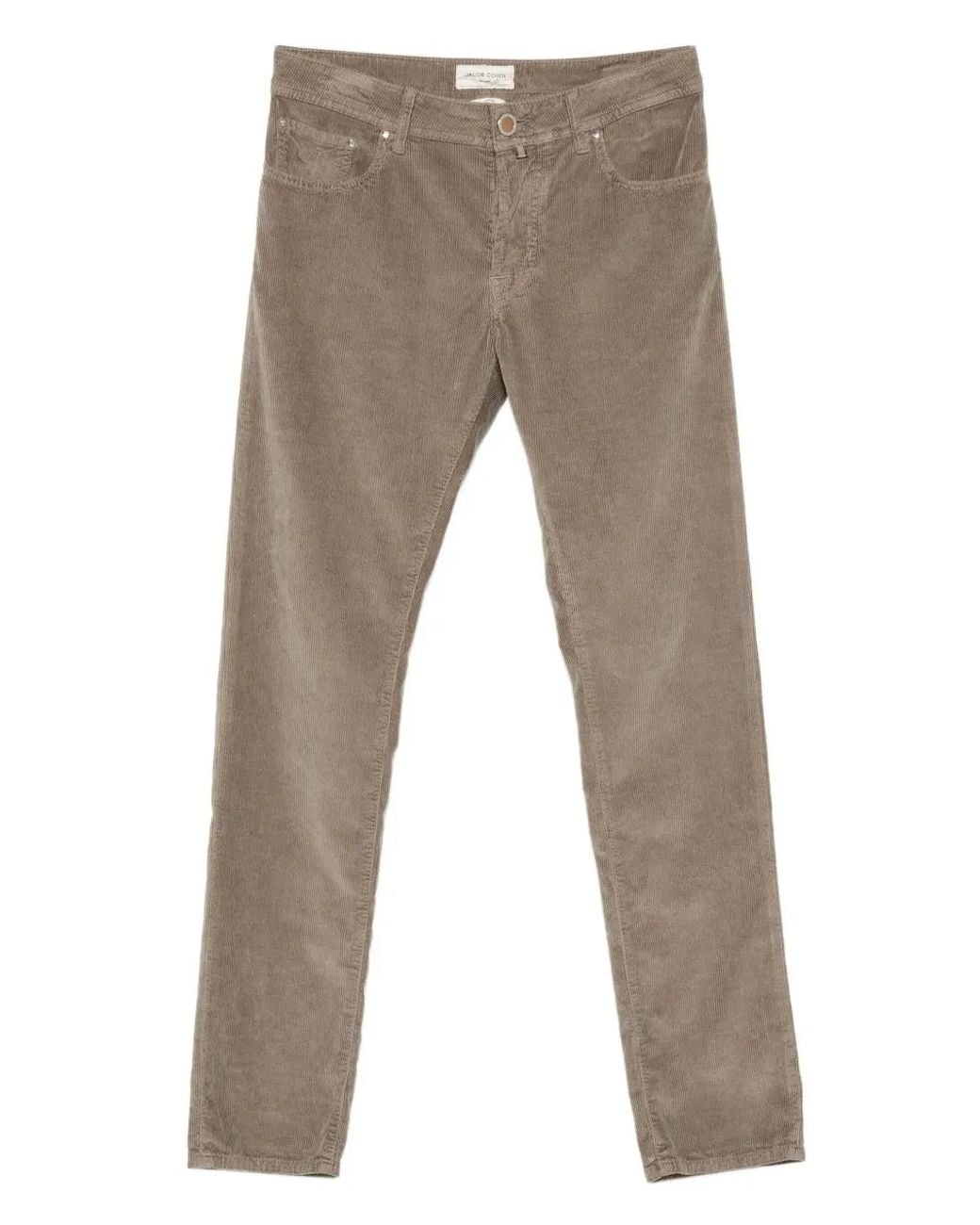 Jacob Cohen Gray Corduroy Trousers for men
