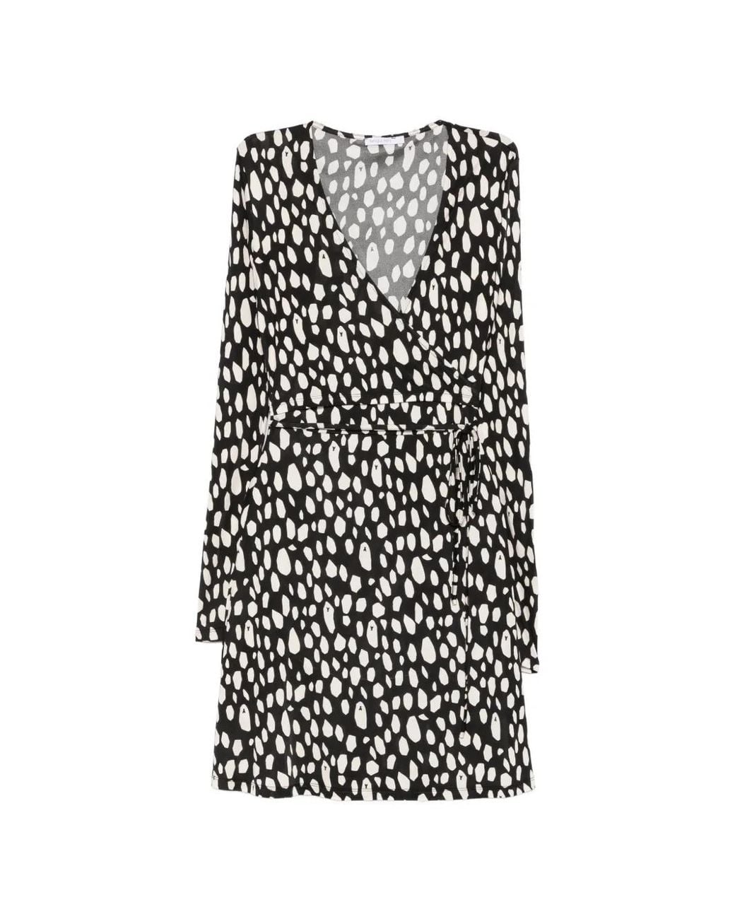 Patrizia Pepe White Printed Wrap Mini Dress