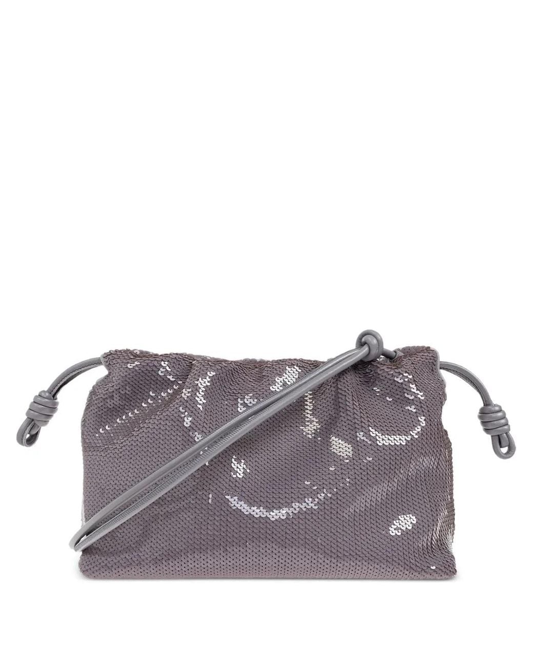 Loewe Gray Sequin-Embellished Shoulder Bag