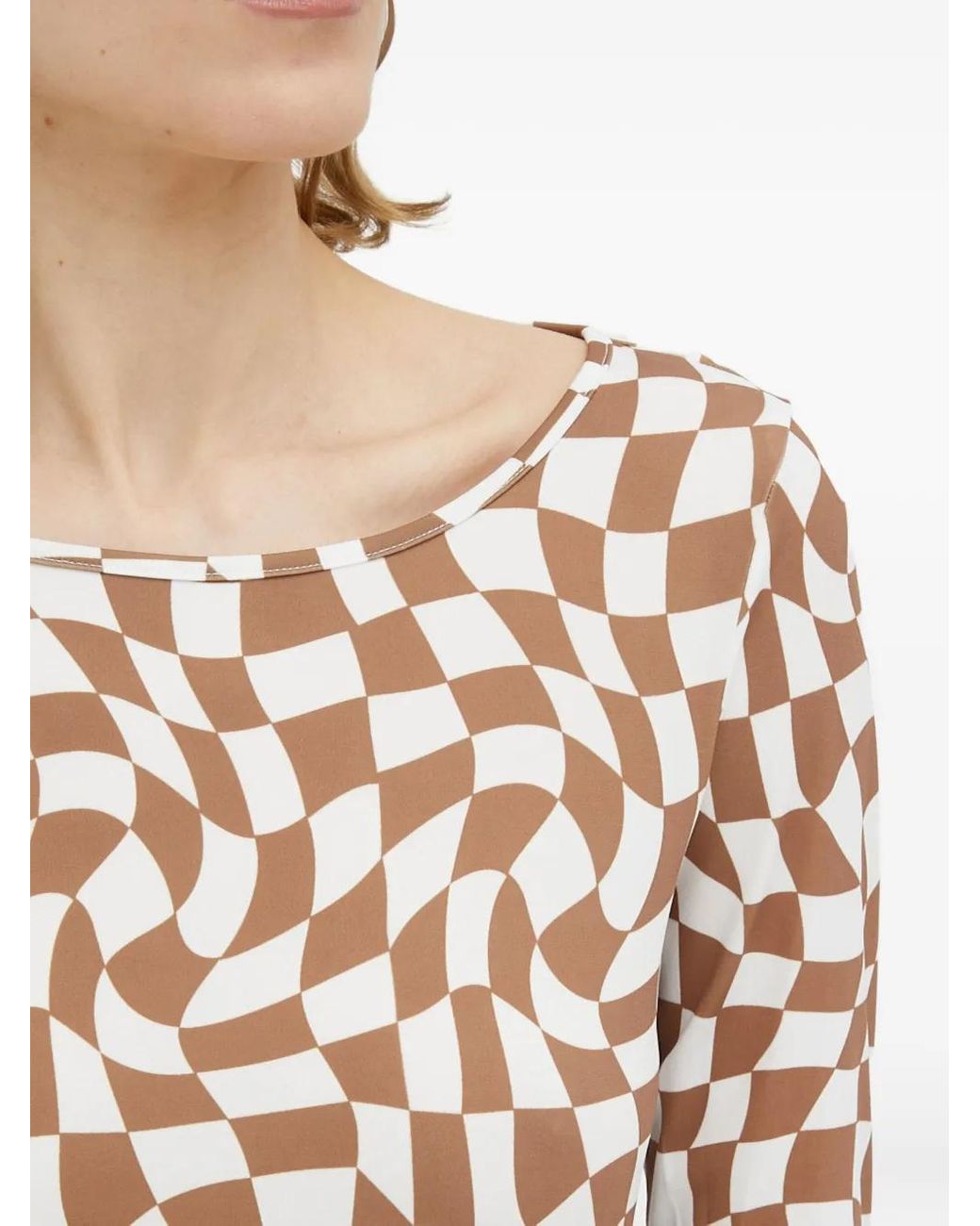 Résumé White Checked Midi Dress