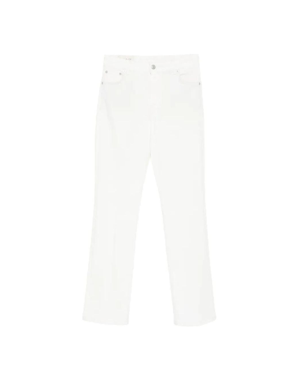 Gant Jeans Met Logopatch in het White