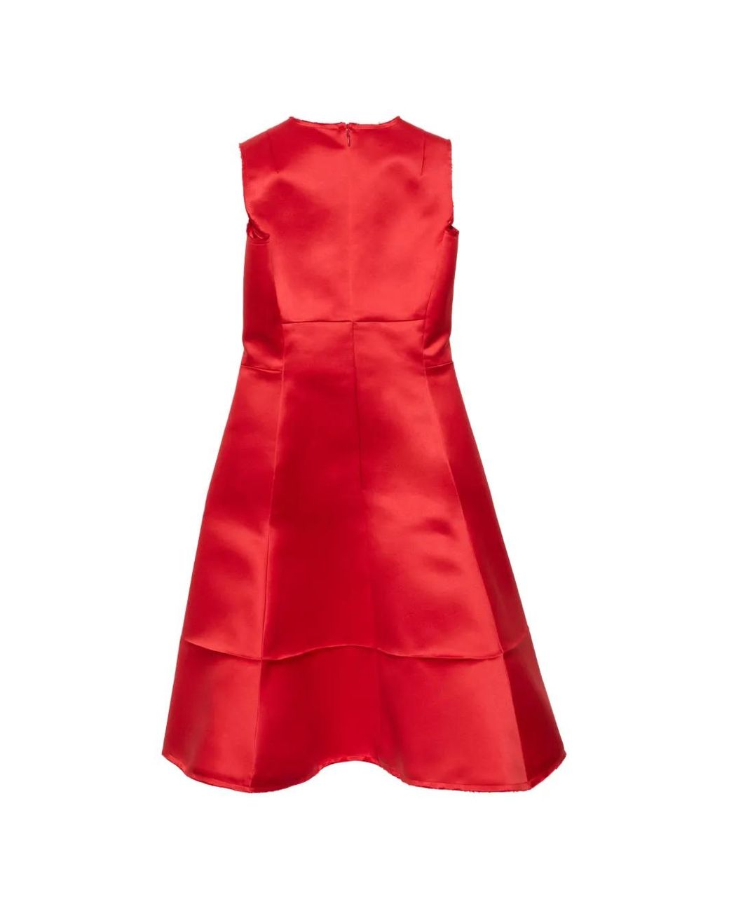 Acne Red Satin Tunic Dress