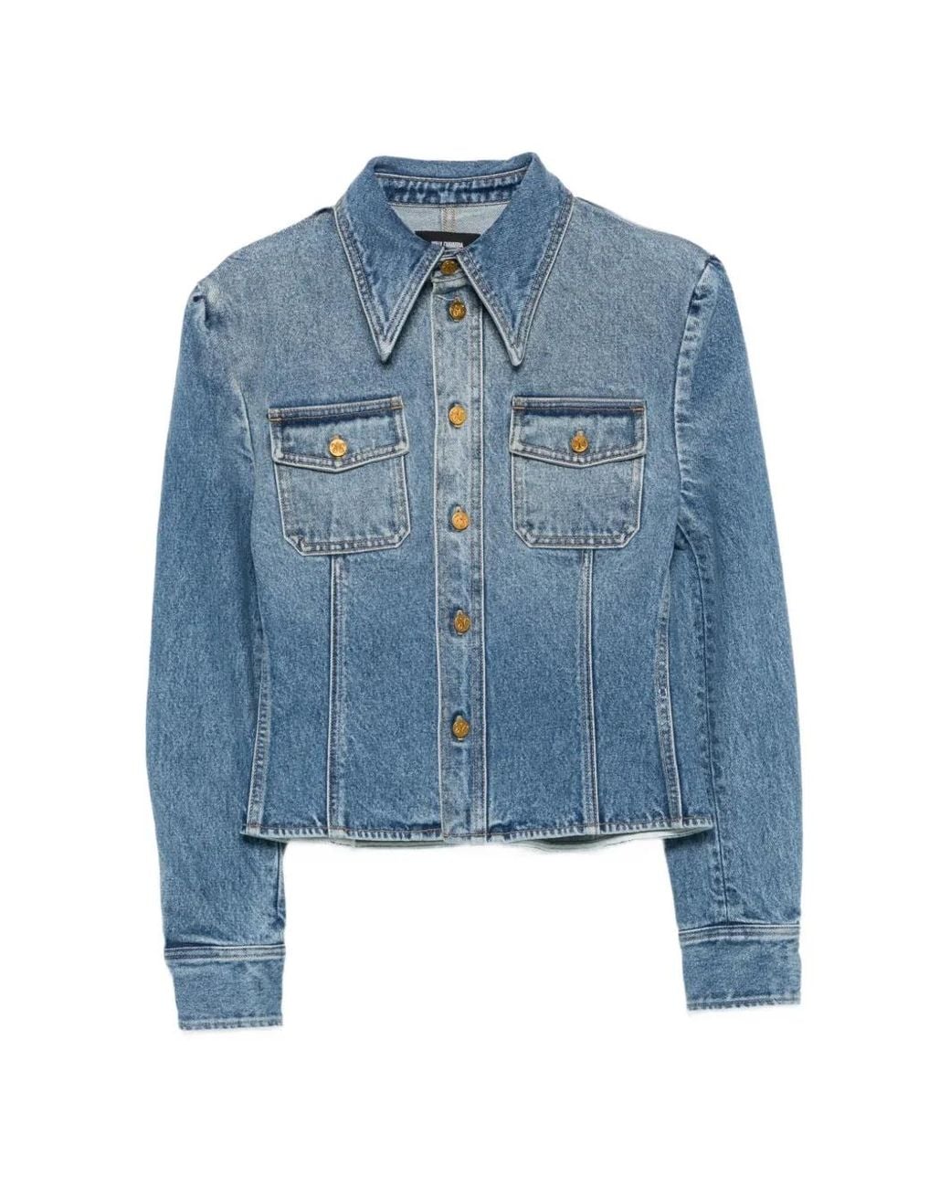 Willy Chavarria Blue Chavela Denim Shirt Jacket