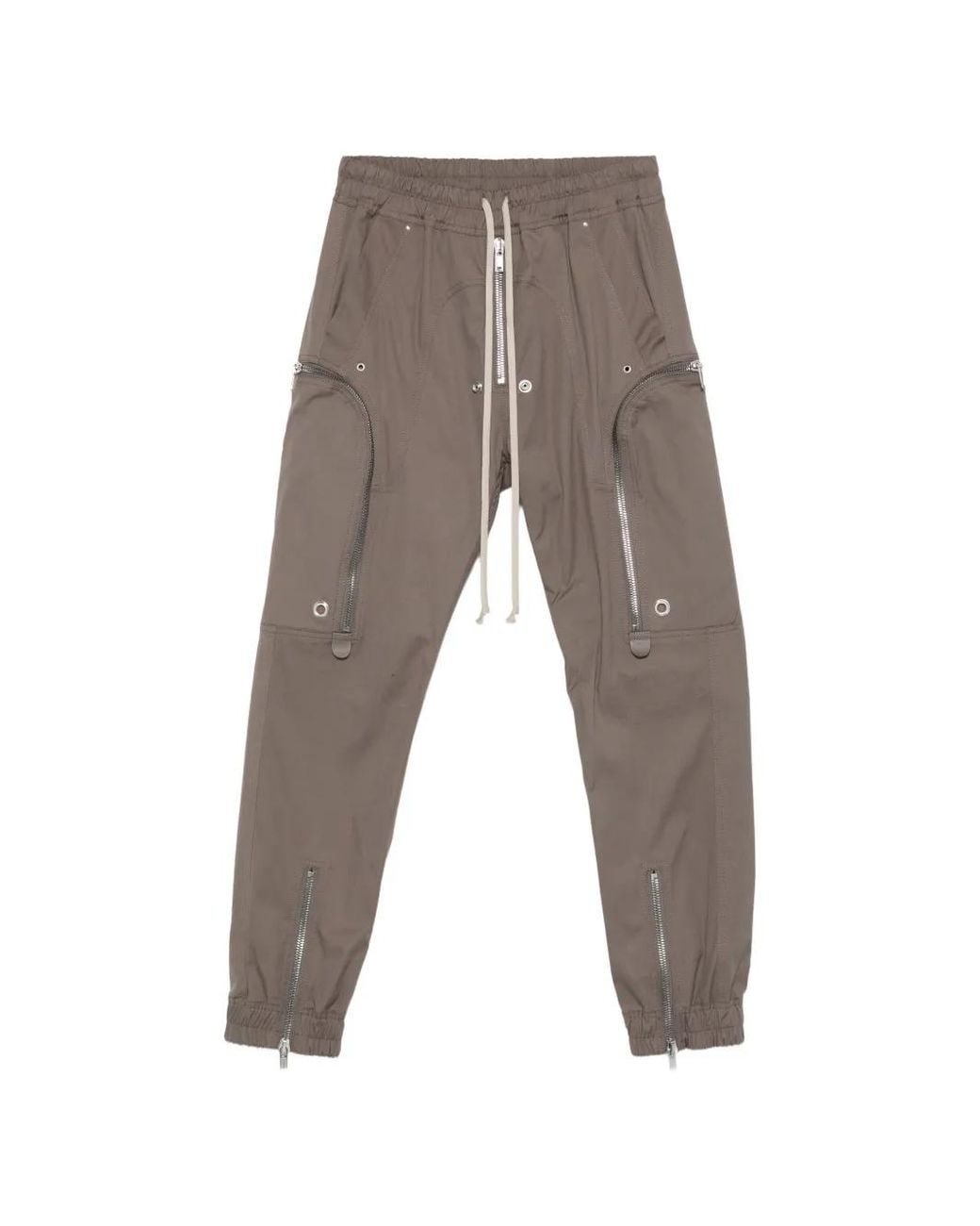 Rick Owens Gray Bauhaus Zip-Pocket Trousers for men