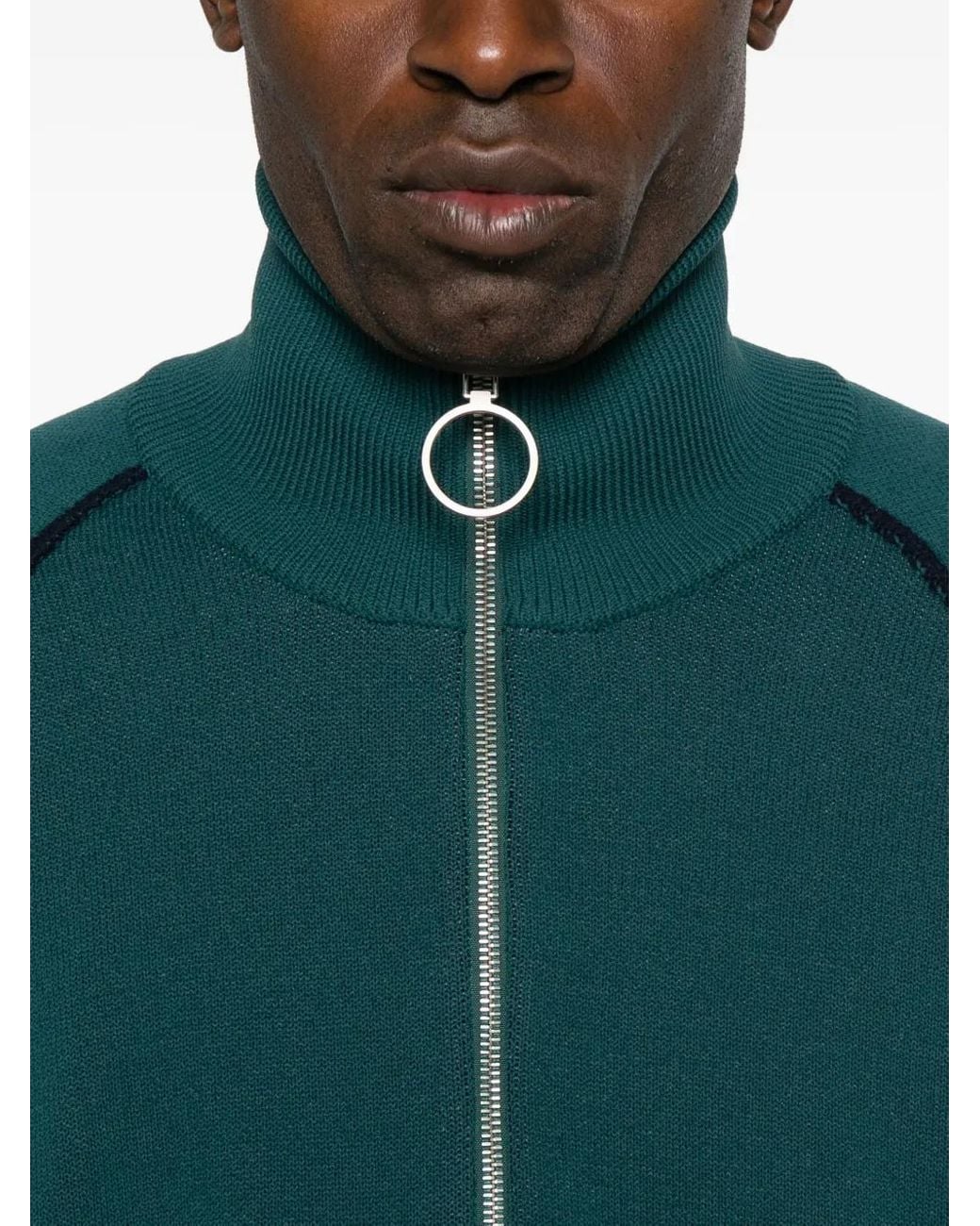 1989 STUDIO Sweater Met Rits in het Green voor heren